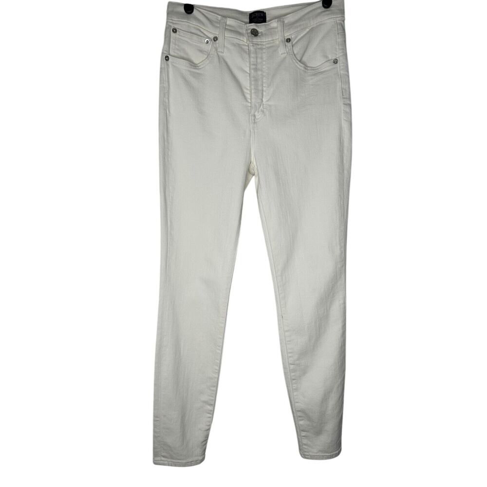 J Crew Jeans Size 27 Mercantile White High Rise Skinny W28xL27 Stretch Denim